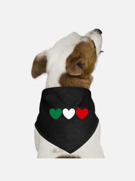 Italy fan shirt for Italy fans - Dog Bandana - black - Front