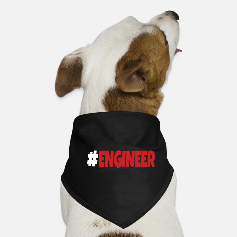 #engineer Weiß und Rot Hunde-Bandana