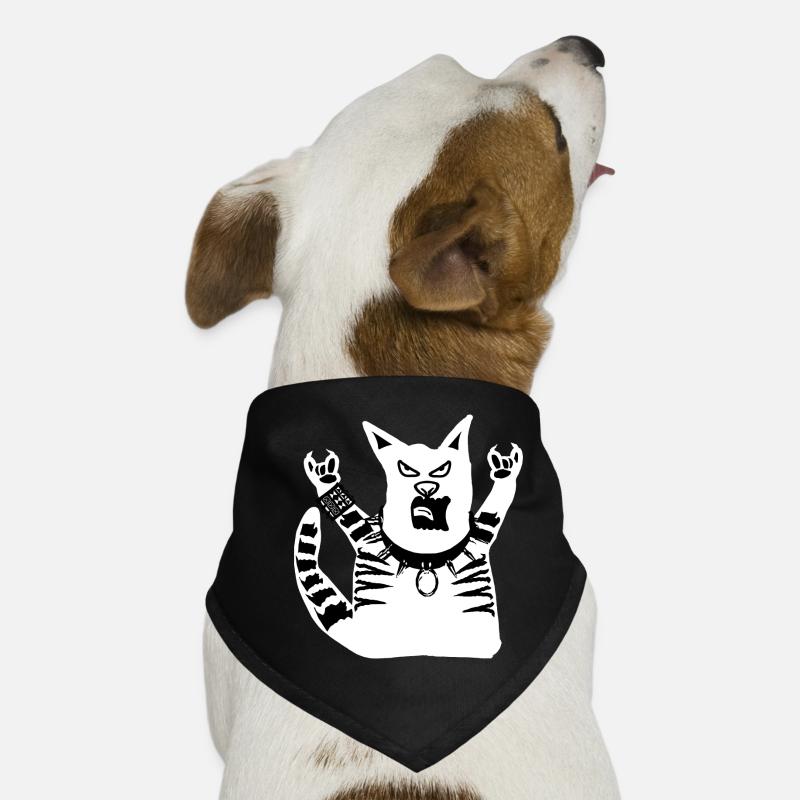 Chat Heavy Metal Bandana pour chien