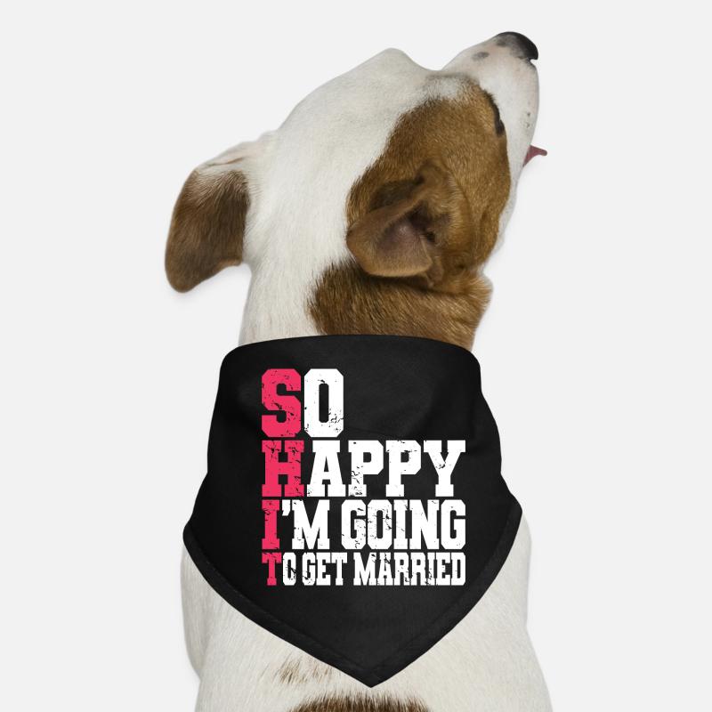 Funny Bachelor Party Engagement Wedding Married Dog Bandana