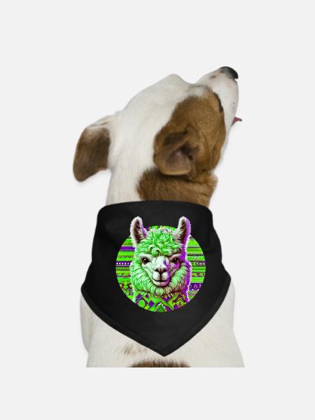 Alpaka - Hunde-Bandana - Schwarz - Vorne