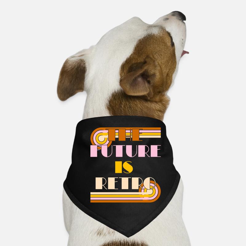 L’avenir est rétro – Déclaration nostalgique des années 70 Bandana pour chien