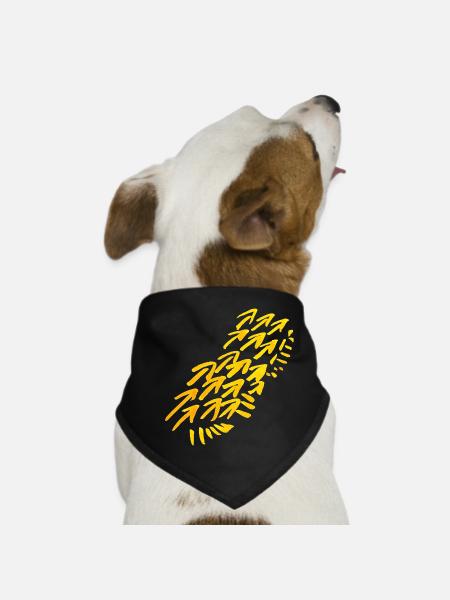 arrows pattern ornament - Dog Bandana - black - Front