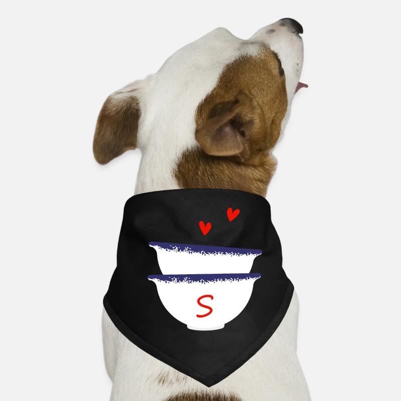 Letter s Breton bowls Dog Bandana