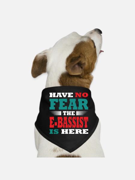 N’ayez crainte, l’E-Bassiste est là Outfit - Bandana pour chien - noir - Devant