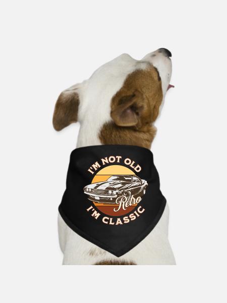 I'm not old I'm classic - Dog Bandana - black - Front