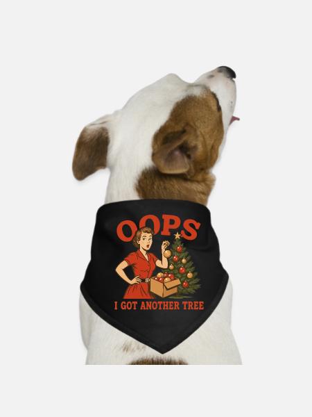 Oops I Got Another Tree - Dog Bandana - black - Front