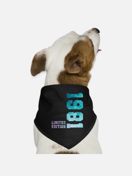 1981 Limited Edition 45 Years Anniversary - Dog Bandana - black - Front