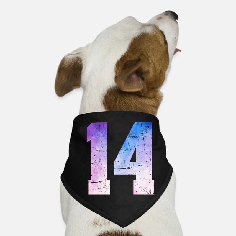 numéro 14 – Cadeau anniversaire 14 ans Bandana pour chien