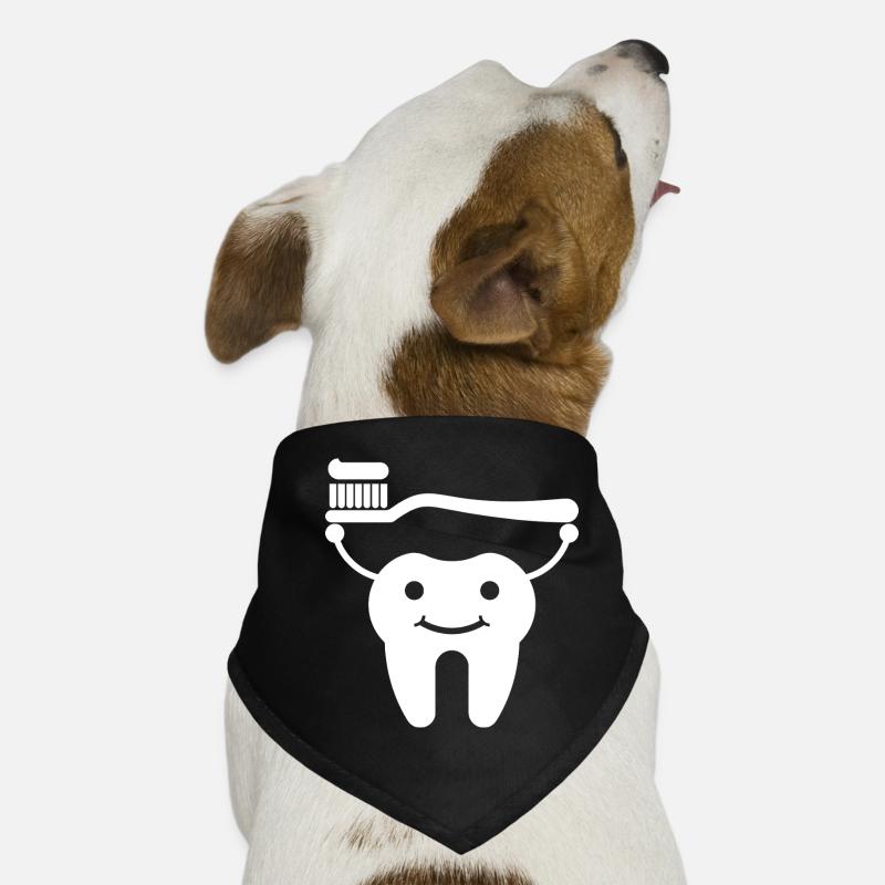 Dent avec brosse à dents et dentifrice Bandana pour chien