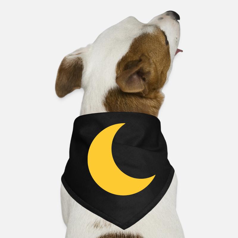 Silhouette de la Lune Jaune Bandana pour chien