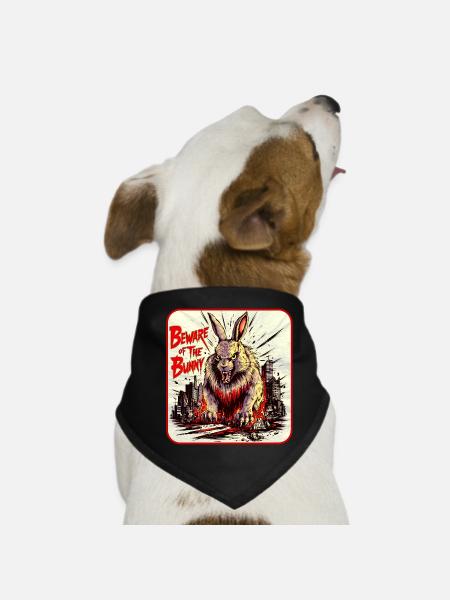 Horror Bunny Fun - Dog Bandana - black - Front