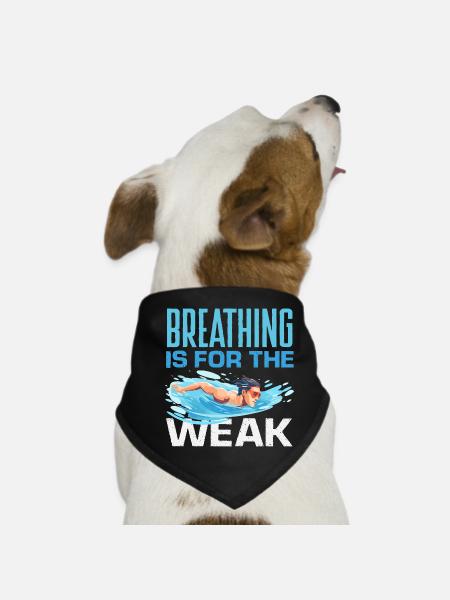 Funny Swimmers Sayings & Swimming Club Design - Dog Bandana - black - Front