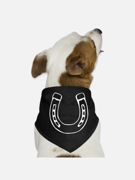 Cavalier cadeau pour l’équitation à cheval - Bandana pour chien - noir - Devant