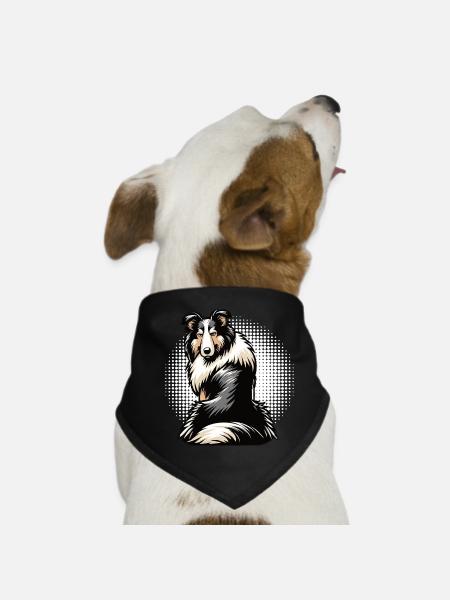 Collie Collie Owner Collie Lover Collie Owner - Dog Bandana - black - Front