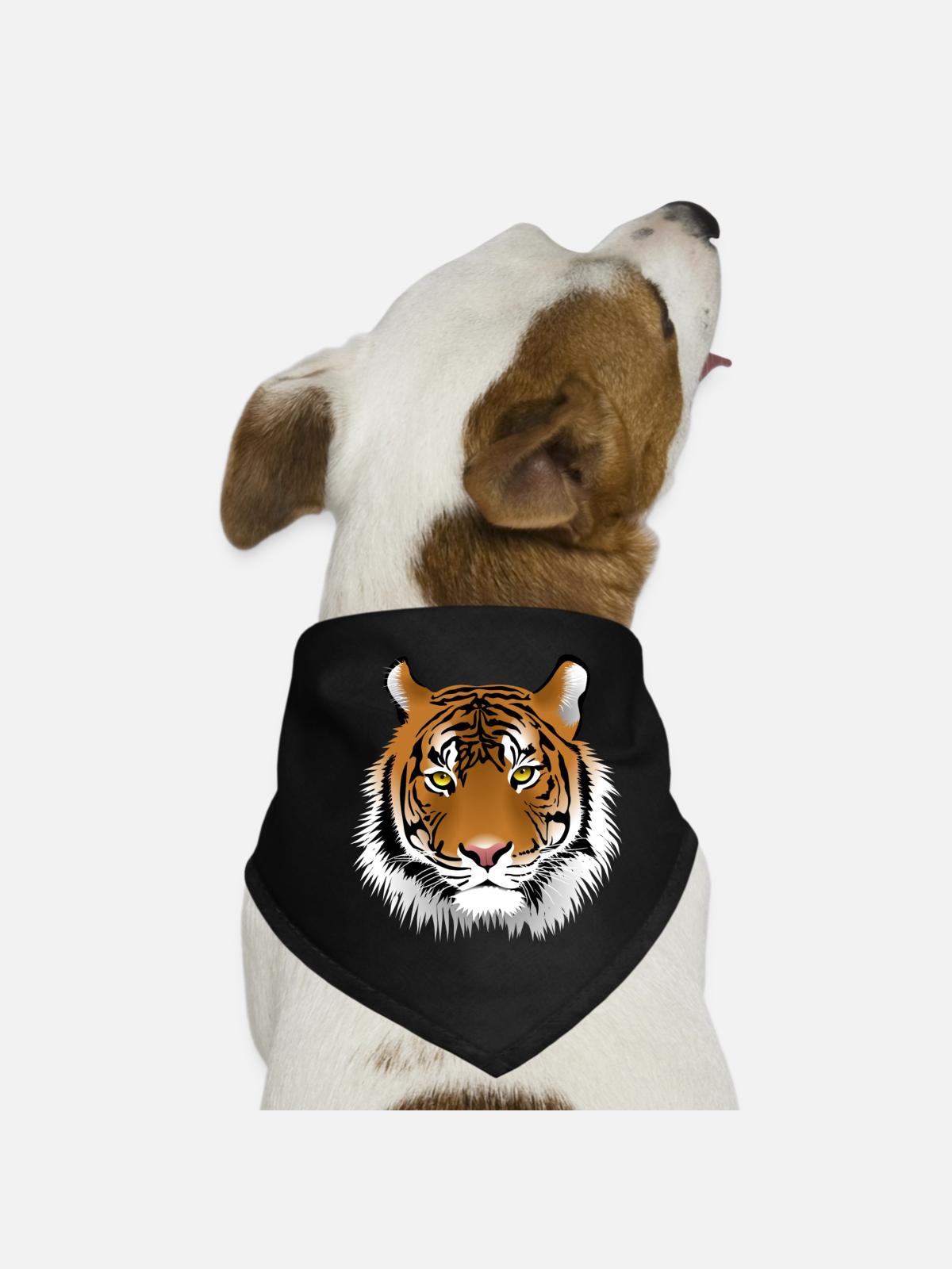 tiger - Bandana pour chien - noir - Devant