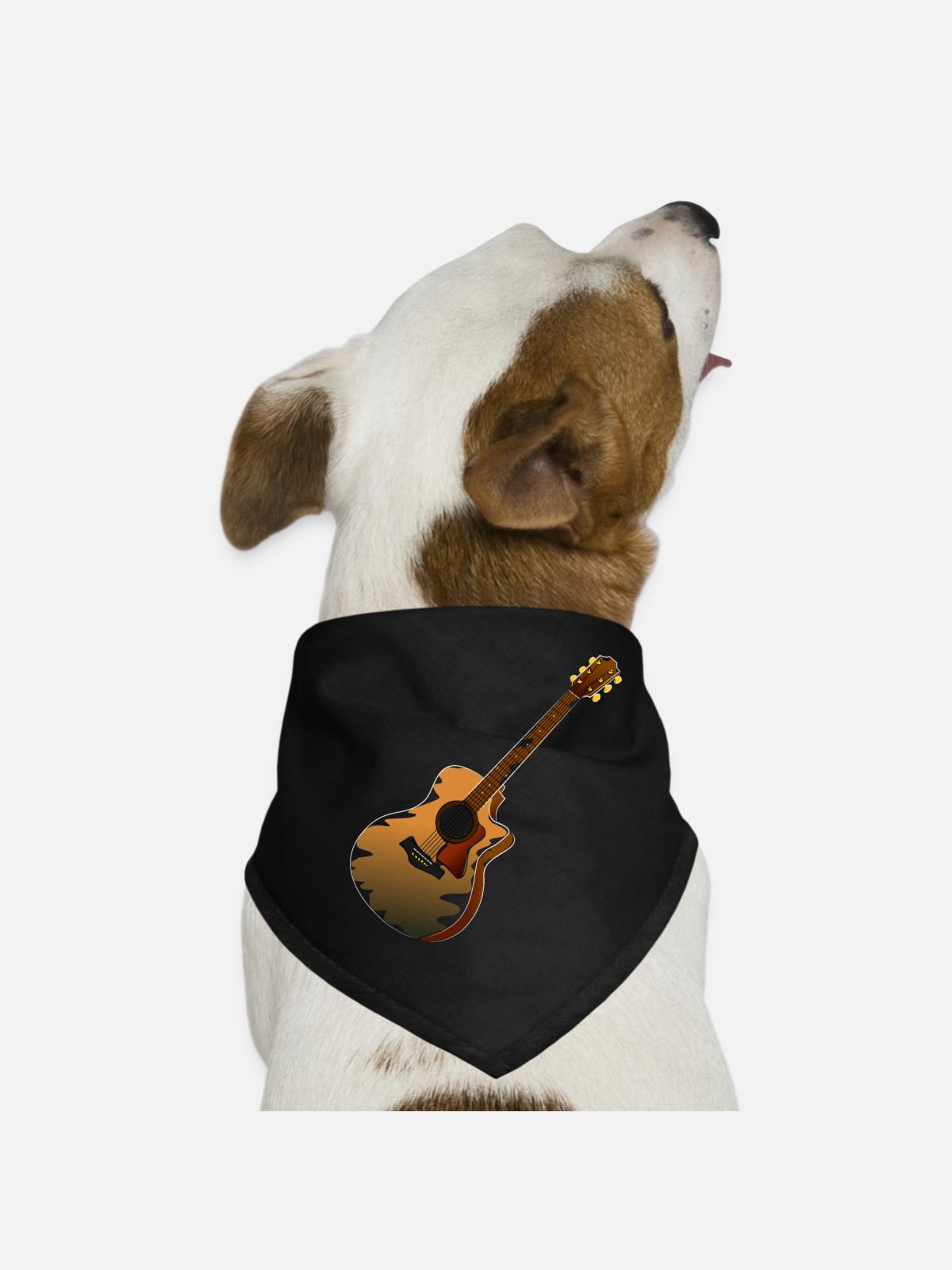 Guitar musician - Dog Bandana - black - Front