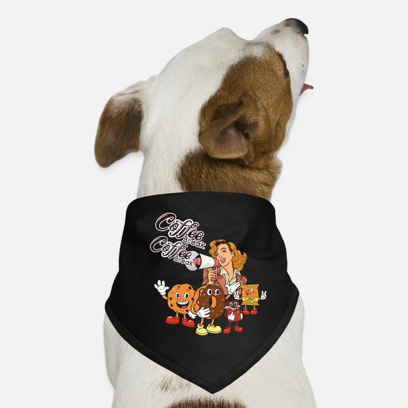 Pause-café – Style rétro et biscuits mignons Bandana pour chien