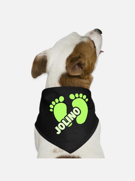 Geburt Jolino - Hunde-Bandana - Schwarz - Vorne