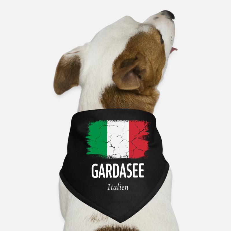 Gardasee - Hunde-Bandana - Schwarz