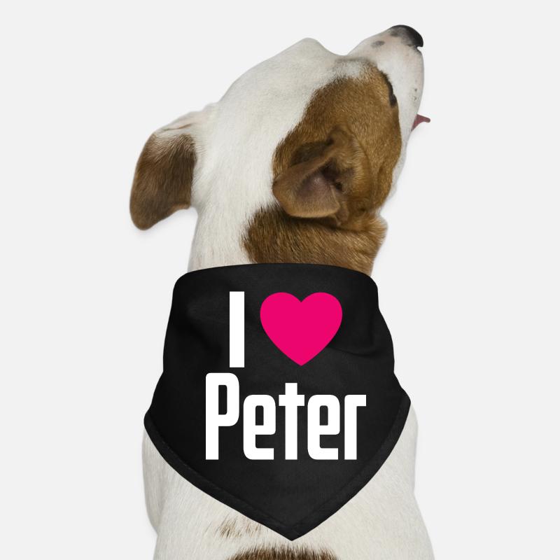 J’aime Peter Pink Heart J’aime Peter Bandana pour chien