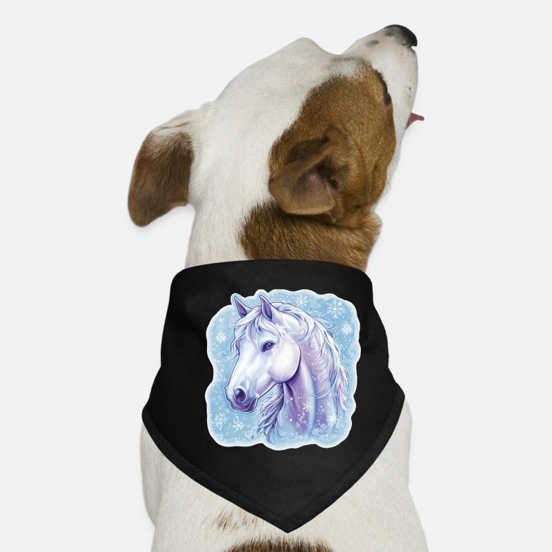 Flocons de neige de cheval Bandana pour chien