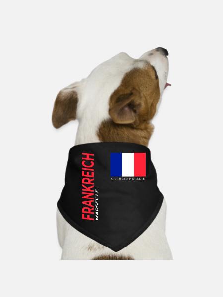 Marseille - Dog Bandana - black - Front