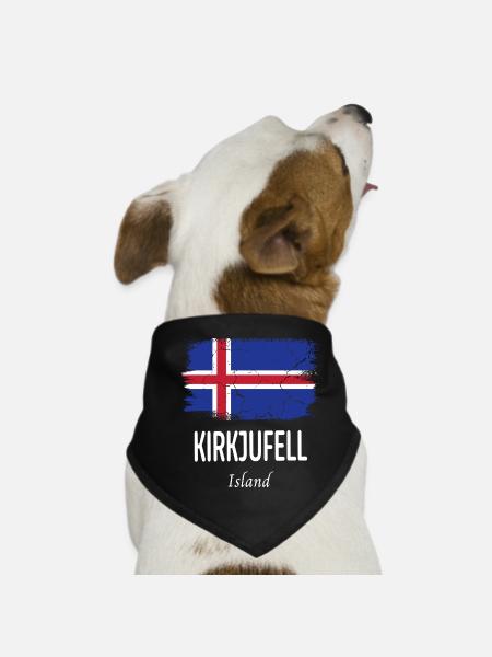 Kirkjufell - Dog Bandana - black - Front
