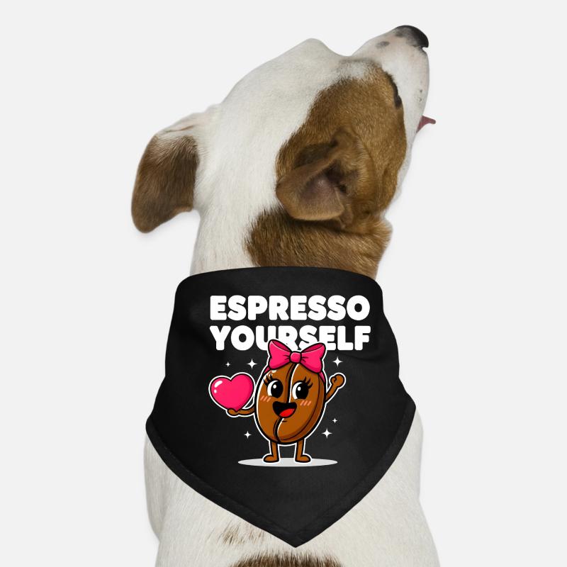 Espresso Yourself Cute Coffee Bean  Dog Bandana