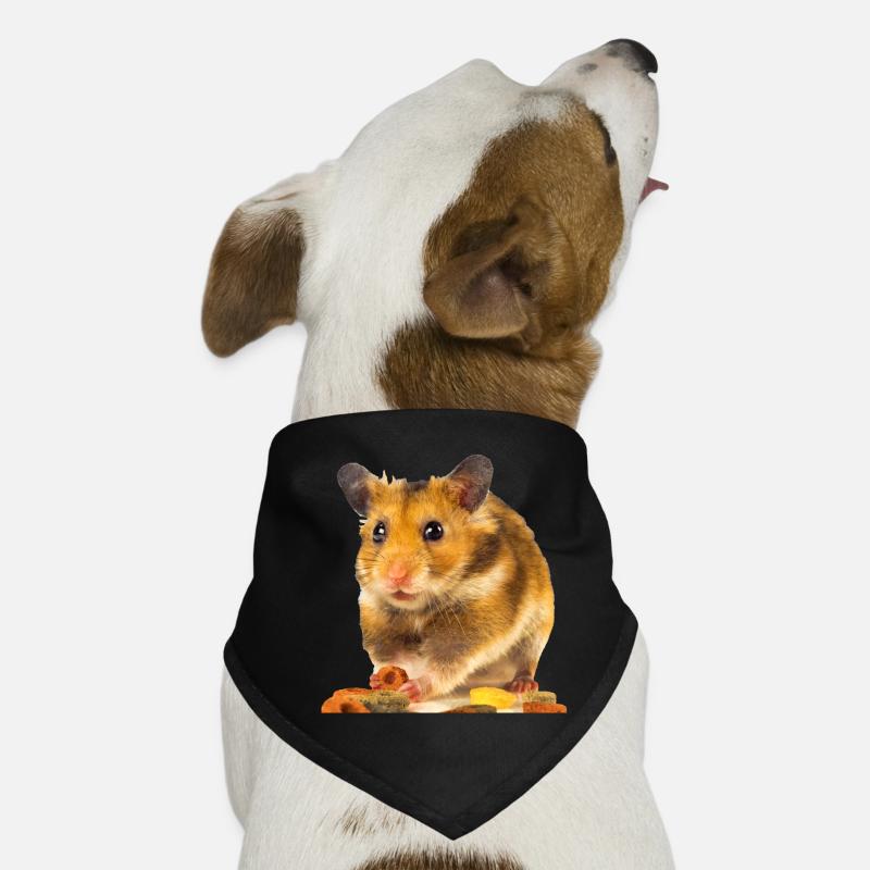 I am hamster - Hunde-Bandana - Schwarz