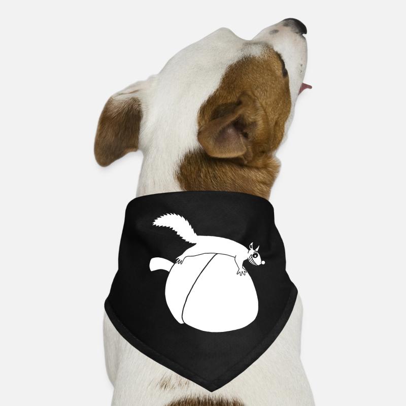 L'écureuil contre le gland (blanc) Bandana pour chien