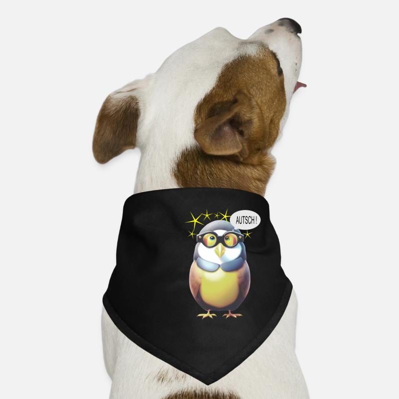 Lustiger Vogel mit Brille Hunde-Bandana