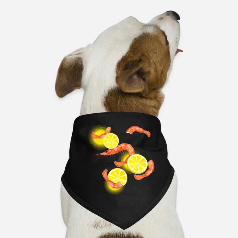 Prawns or shrimp with lemon slices Dog Bandana