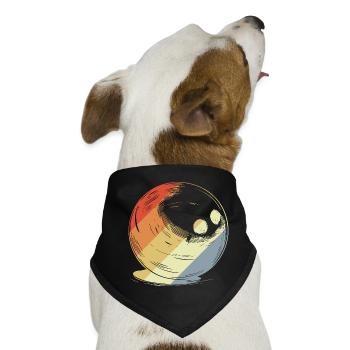 Oldschool Bowlingkugel - Hunde-Bandana - Schwarz - Vorne