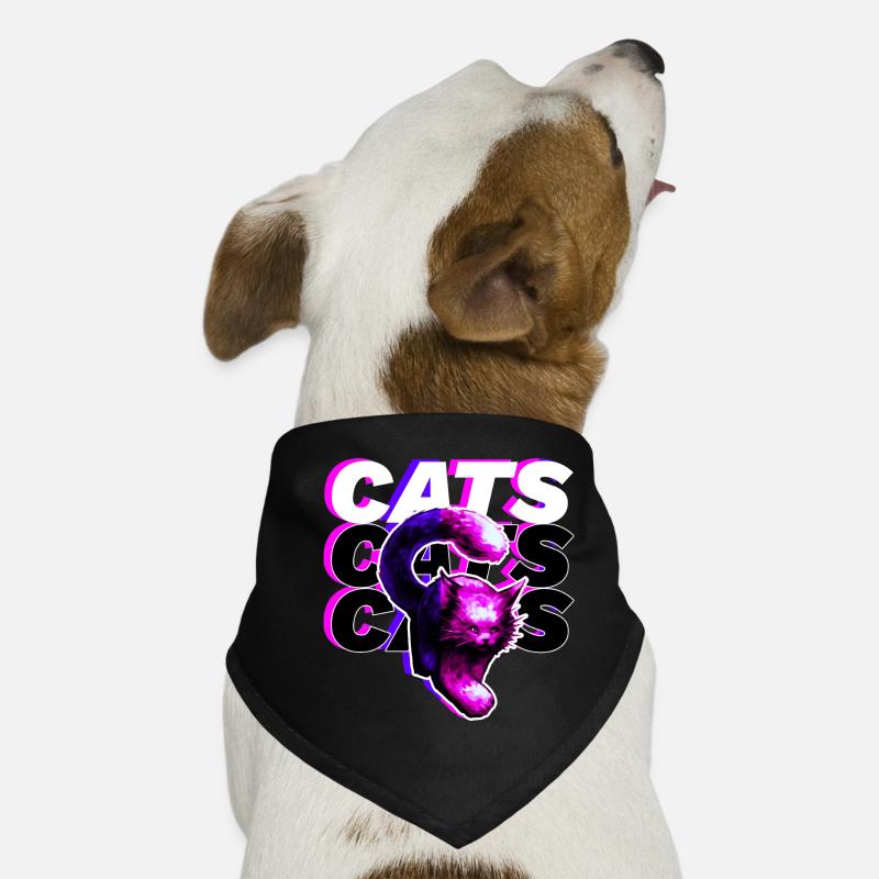 CHATS, CHATS, CHATS · Grand chat coloré Bandana pour chien