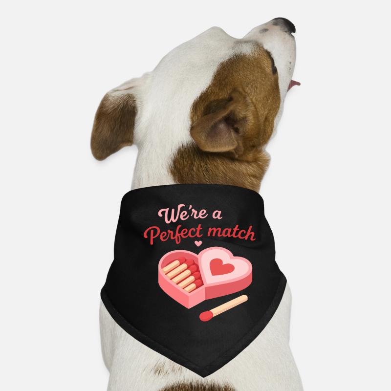 Perfect Match Heart Candy Love Design Dog Bandana