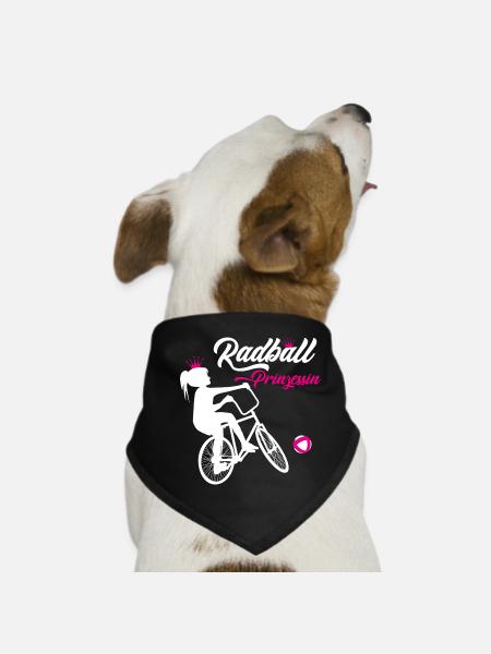 Radball, Cycleball, Hallenradsport - Hunde-Bandana - Schwarz - Vorne