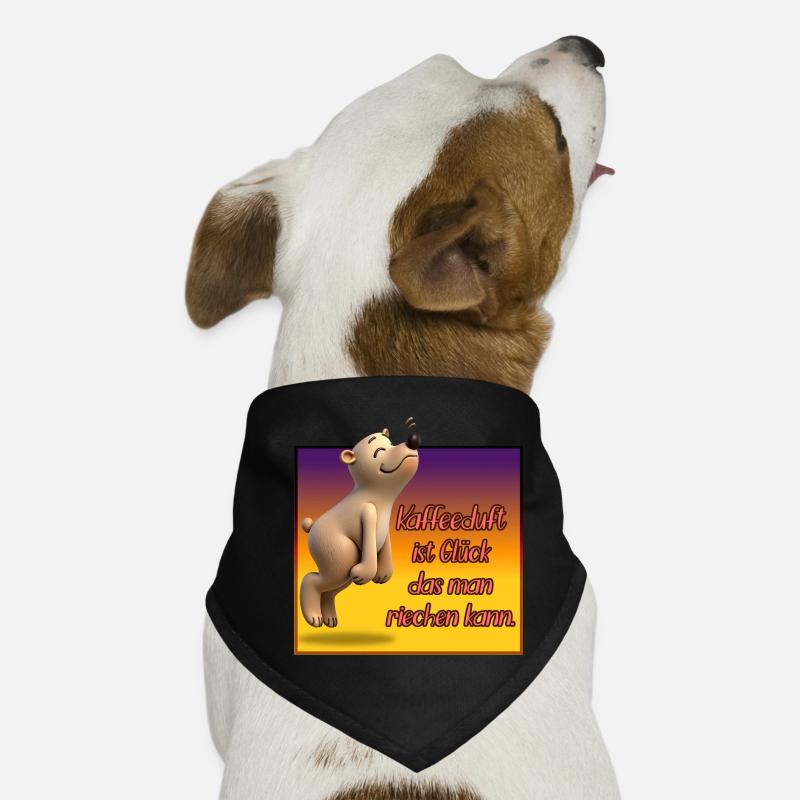 L’odeur du café, c’est le bonheur - Bandana pour chien - noir