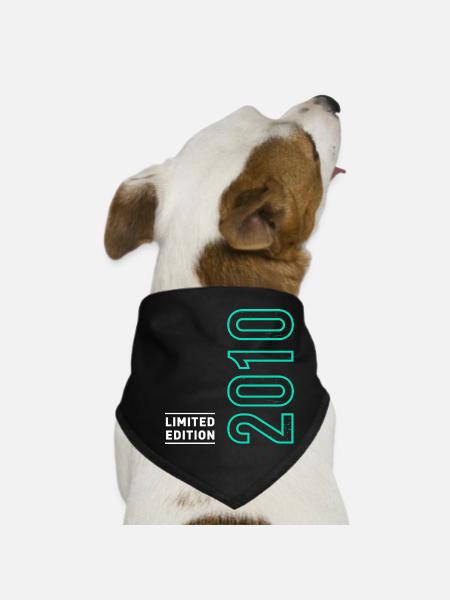 16 Geburtstag Geschenk 2010 Junge Endlich 16 - Hunde-Bandana - Schwarz - Vorne