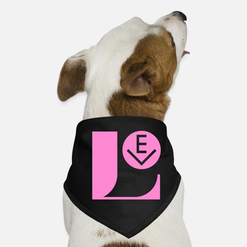 Bold Minimalist Pink Love Typographic Print Dog Bandana