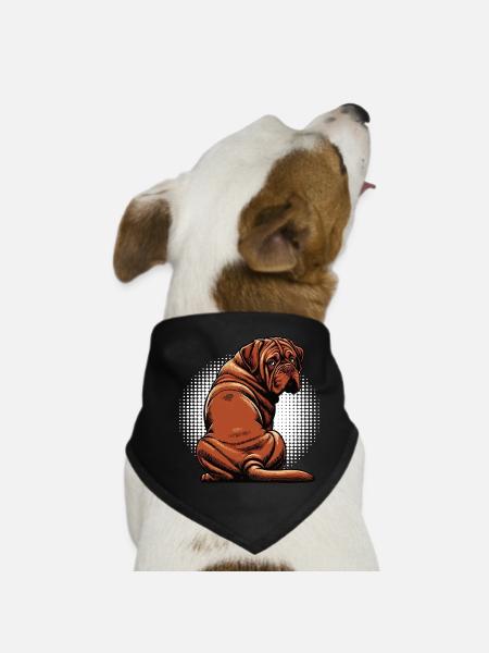 Bordeaux Mastiff Bordeaux's Bordeaux Mastiff owner - Dog Bandana - black - Front