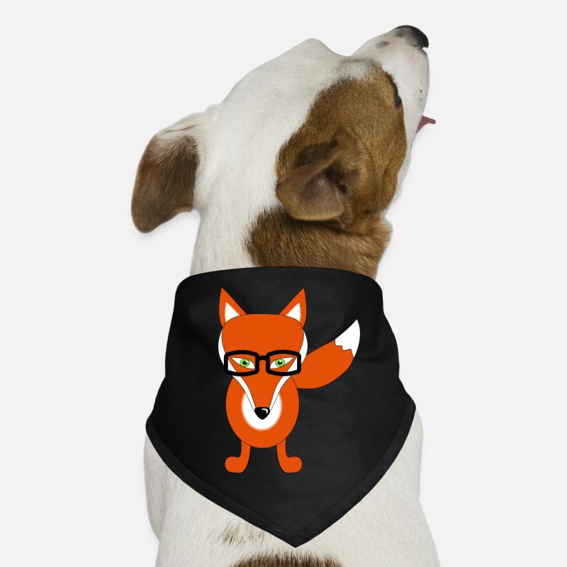 fuchs mit brille Hunde-Bandana