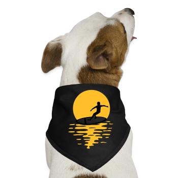 Sonne Abend Surfer - Hunde-Bandana - Schwarz - Vorne
