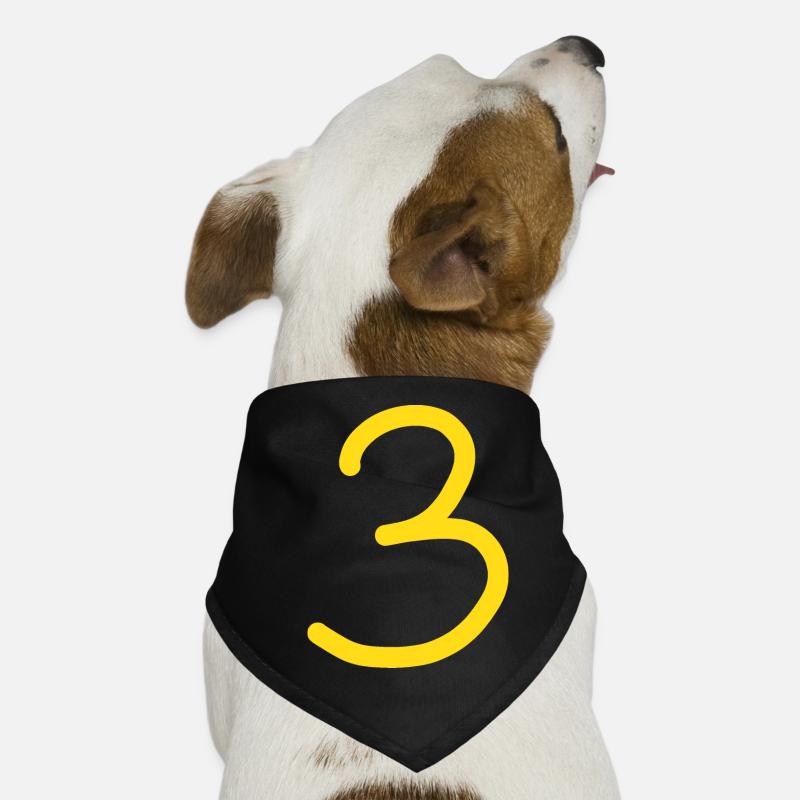 3 Numéro trois numéro anniversaire Bandana pour chien
