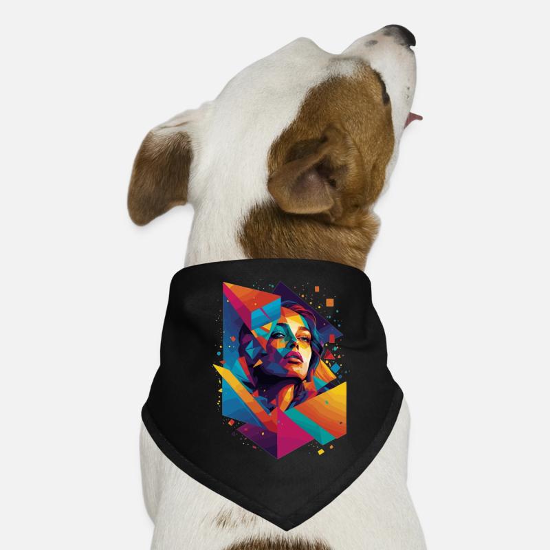 Moderne Gesichts Kunst Hunde-Bandana