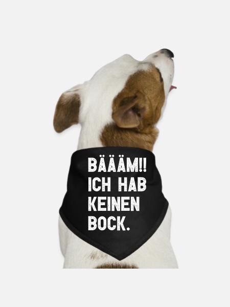 BÄÄM!! Kein Bock - Hunde-Bandana - Schwarz - Vorne