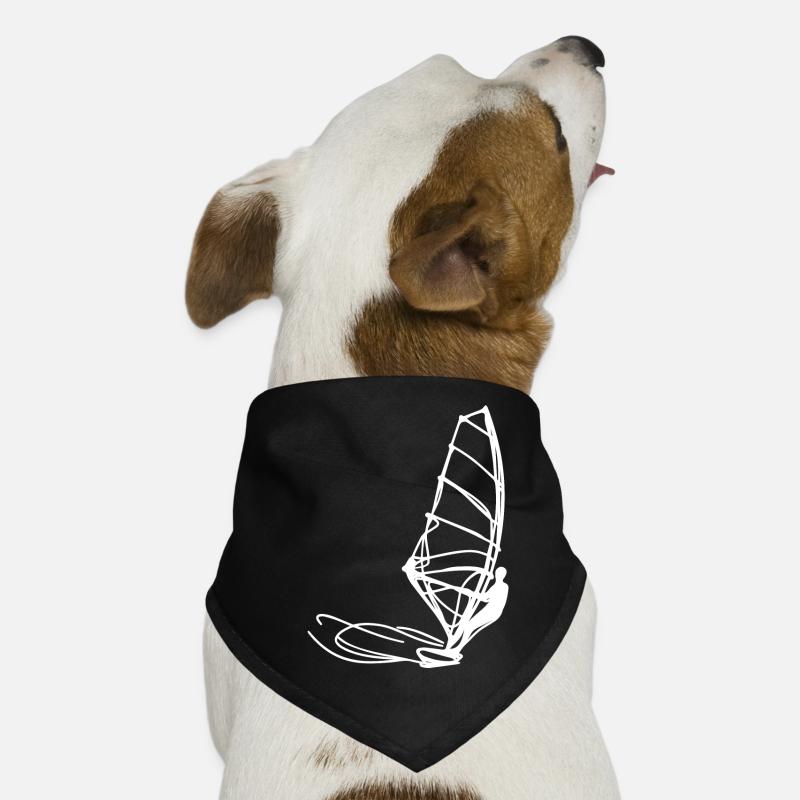 Windsurfer Drawing Dog Bandana