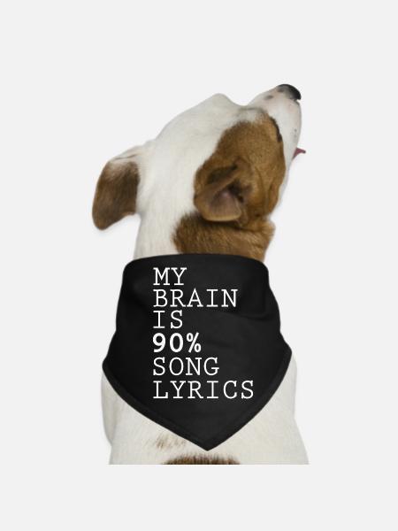 Citation inspirante Design abstrait - Bandana pour chien - noir - Devant