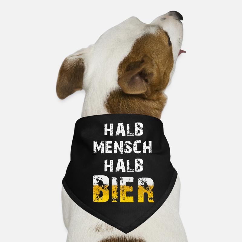 Half Man Half Beer Beer Drinker Party Saying Dog Bandana
