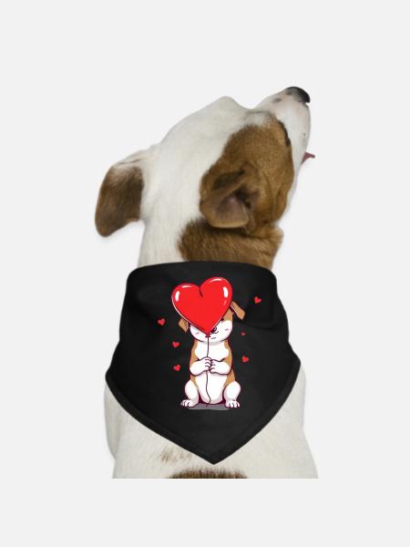 Cadeau pour la fête des mères : Idée de cadeau pour la fête des mères - Bandana pour chien - noir - Devant